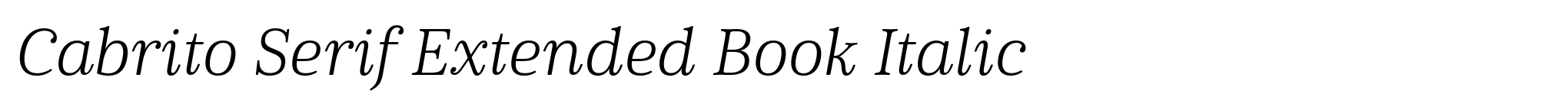 Cabrito Serif Extended Book Italic image
